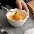 Axyaa Matte Ceramic Bowl with Lid for Soup, Steamed Egg, Dessert & Snack Bowls