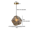 Axyaa Amber Glass LED Pendant Lamp: Industrial Vintage Luxury Hanging Light