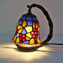 Axyaa Tiffany Glass Table Lamp LED for Home Study Bedroom