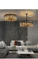 Axyaa Smokey Grey Glass Crystal Chandelier E14 for Home Decor Lighting