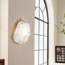 Axyaa Spanish Marble Alabaster Wall Lamp Luxurious All-Copper Indoor Decor
