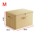 Storage Box with Lid by Axyaa: Foldable Organizer Bag for Closet Quilts & Clothes
