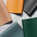 Axyaa Green Leather Placemats Set for Dining Table - Reversible & Wipeable