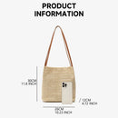 Axyaa Straw Beach Tote: Woven Bucket Bag with Inner Pocket for Travel & Shopping