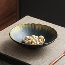 Axyaa Ceramic Black Gold Sand Dim Sum Bowl Small Dishes Molecular Cuisine