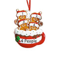 Axyaa Custom Family Gingerbread Christmas Ornament - Personalized Resin Decor