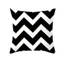 Axyaa Black & White Plaid Wave Stripe Checkerboard Print Throw Pillow Case