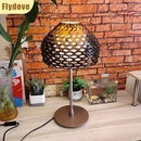 Axyaa Hollowed Out Desk Lamp: Italian Style LED Lighting for Bedroom and Study