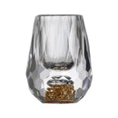 Axyaa Crystal Golden Mountain Shot Glass Set for Whiskey & Vodka, Luxury Spirits Glasses