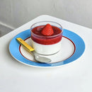 Axyaa Blue Red Line Dining Plate, French Dish, Dinner Plate, Salad Bowl