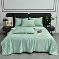 Axyaa Summer Quilt - Washed Silk Embroidered, Single Piece, All-Season, Cool & Light