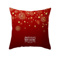 Axyaa Christmas Gift Pillowcase Red Print Cushion Cover for Home Sofa