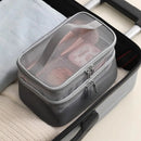 Axyaa Mesh Travel Cosmetic Bag, 2 Layer Toiletry Organizer for Women, Large Capacity Makeup Storage