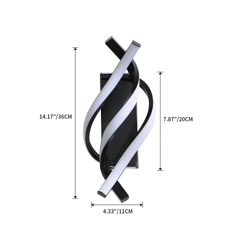 Modern LED Wall Sconce Light Dimmable Twist Design by Axyaa