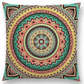 Axyaa Boho Rainbow Mandala Pillow Case Sun Moon Flowers Dream Fantasy Cover