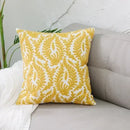 Axyaa Yellow Geometric Floral Embroidered Cushion Cover - 45x45cm