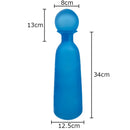 Frosted Glass Vase with Artificial Flowers - Axyaa Aesthetic Decor