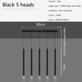 Axyaa Modern Black Column LED Chandelier for Stylish Home Lighting