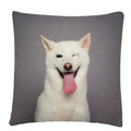 Axyaa Dog Art Print Polyester Cushion Cover for Home Sofa Car Decor