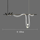 Axyaa Black LED Chandelier for Home & Restaurant Decor