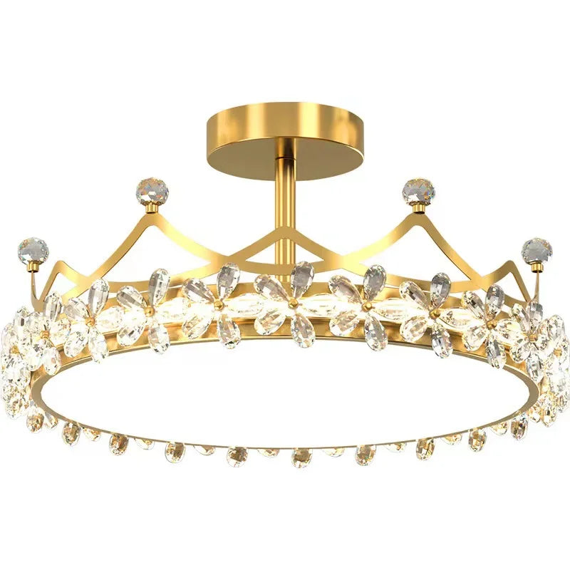 Axyaa Modern Gold Crystal Chandelier Nordic Luxury Ceiling Light for Living Room, Bedroom