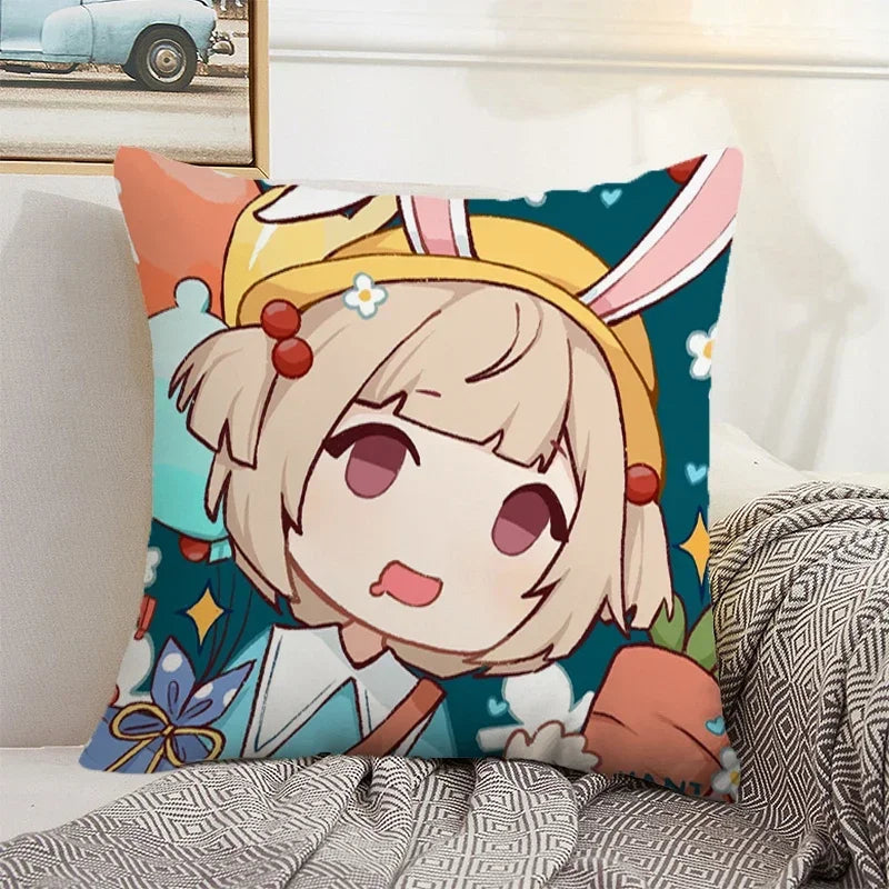 Axyaa 45x45cm Onmyoji Cushion Cover for Stylish Home Decor