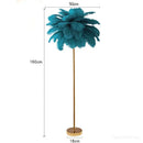 Axyaa Nordic Feather LED Floor Lamp for Living Room, Bedroom, Office - Stylish Home Decor & Night Light