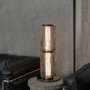 Nordic Style Axyaa Art Glass Floor Lamp with LED Strip for Living Room