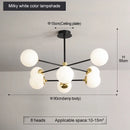 Axyaa Modern minimalist Nordic chandelier for living room, restaurant, and bedroom lighting