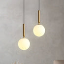 Axyaa Glass Ball Chandelier: Nordic LED Pendant Lamp for Restaurant, Kitchen, Bedroom