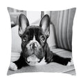 Axyaa Cute Pet Puppies Black and White Art Peach Skin Pillowcase