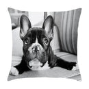 Axyaa Cute Pet Puppies Black and White Art Peach Skin Pillowcase