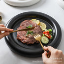 Axyaa European Matte Ceramic Pasta Plate, Hotel Restaurant Steak Plate