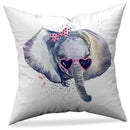 Axyaa Animal Print Pillowcase in Peach Skin Fabric - Modern Simple Cartoon Design