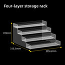 Axyaa Transparent Plastic Nail Polish Display Stand Staircase Makeup Organizer
