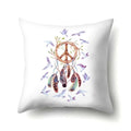 Axyaa Boho Indian Feather Dreamcatcher Pillow Cushion Cover for Home Decor