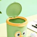 Axyaa Mini Desktop Trash Can with Lid for Office and Home