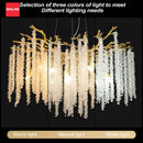 Axyaa French Strip Crystal LED Ceiling Chandelier in Gold