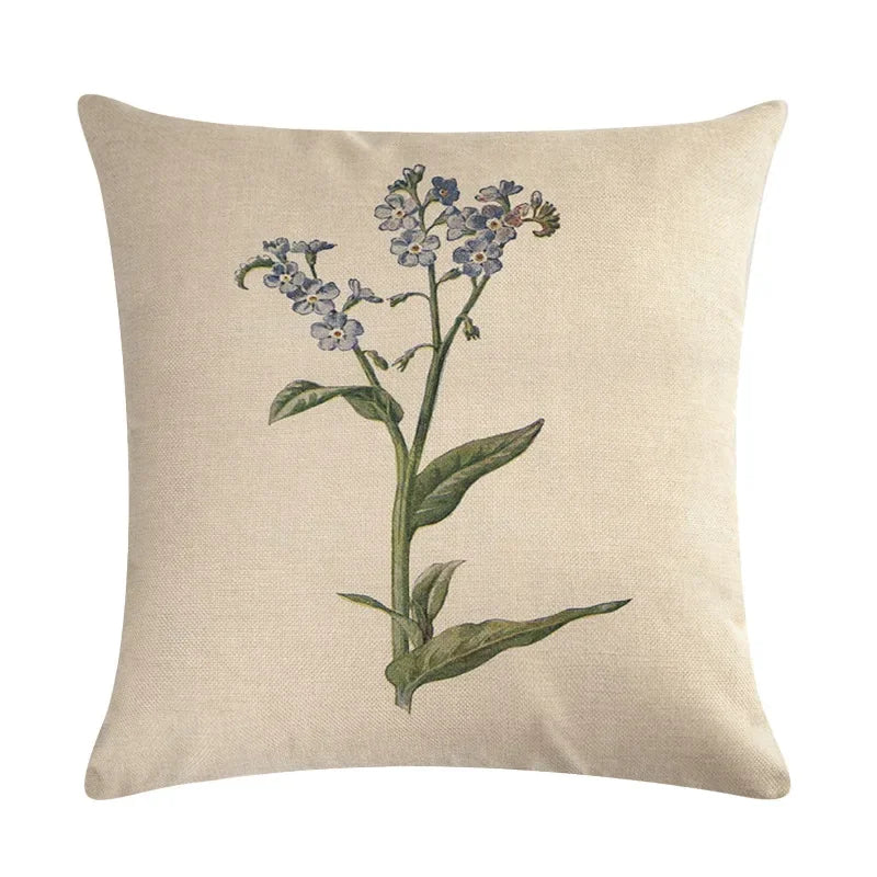 Axyaa Nordic Printed Cotton Linen Pillowcase for Home Office Decor 45*45cm
