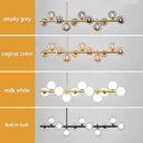 Axyaa Glass Ball LED Pendant Light Bean Chandelier for Kitchen Living Room
