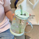 Axyaa 1000ML Glass Measuring Cup with Lid, Handle & Scale - Clear, Multifunction, Home Kitchen Mug