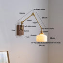 Axyaa Wood LED Wall Sconce Modern Rotatable 2 Arms Stair Light