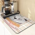 Axyaa Monkey Pattern Diatomaceous Earth Coasters: Stylish Cup Placemats & Coaster Set