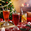 Axyaa Glass Christmas Straws Set with Cleaning Brush - 6Pcs - Bar Accessories