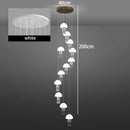 Axyaa Crystal Chandelier Stair Pendant Lamp for Modern Home Decoration