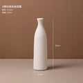 Axyaa White Ceramic Vase for Living Room Decor or Dining Table Centerpiece