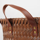 Axyaa Brown Rattan Weave Dirty Clothes Basket 38cm - Portable Home Storage Basket