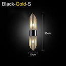 Axyaa Black Crystal Minimalist Wall Lamp Luxury Lighting