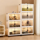 Axyaa 5-Layer Folding Storage Cabinet with Wheels, Large Capacity Organizer