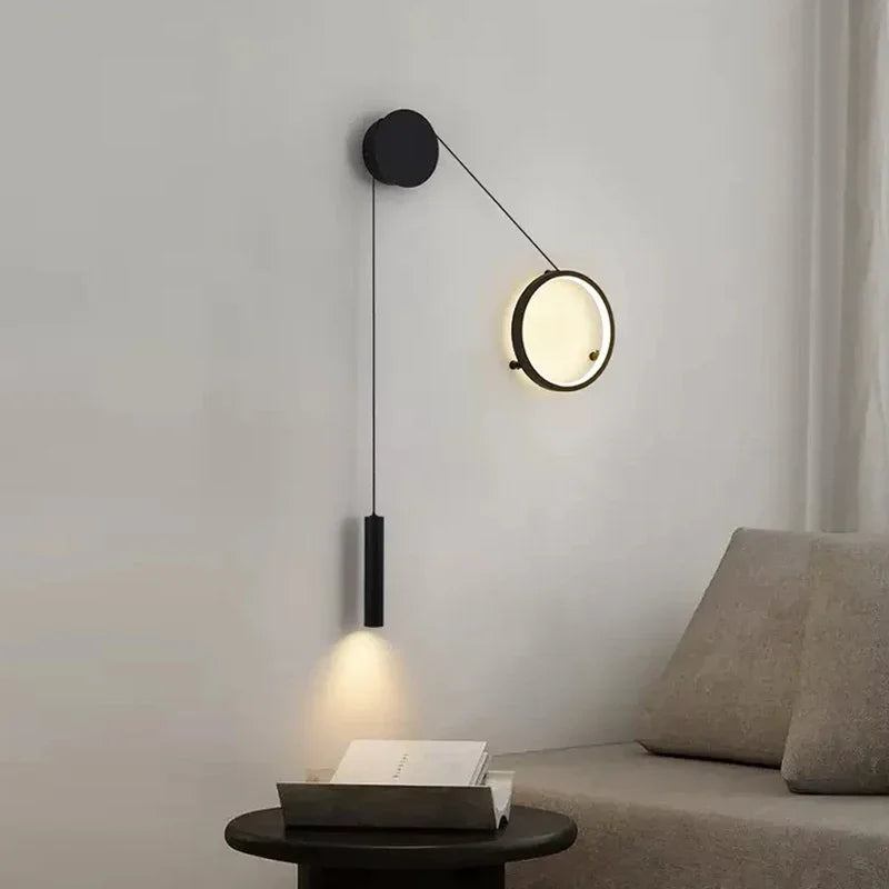 Axya LED Wall Lamp: Modern Bedroom Sconce for Eye Protection & Ambiance